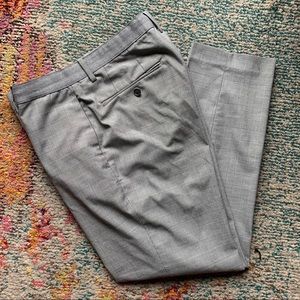 Black, White Glen Plaid Pants